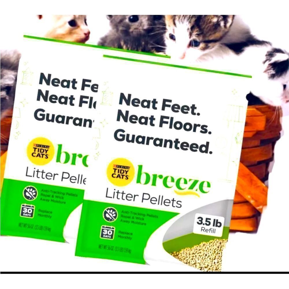 PURINA TIDY CATS BREEZE CAT LITTER PELLETS 3.5lb ~Lot of 2